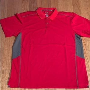 Champion Men’s Red and Gray Polo Shirt